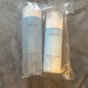 LANEIGE Essential Balancing Skincare Toner + Moisturizer Duo.